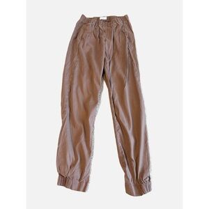 Aritzia Babaton Linen Blend Taupe High Waisted Pants